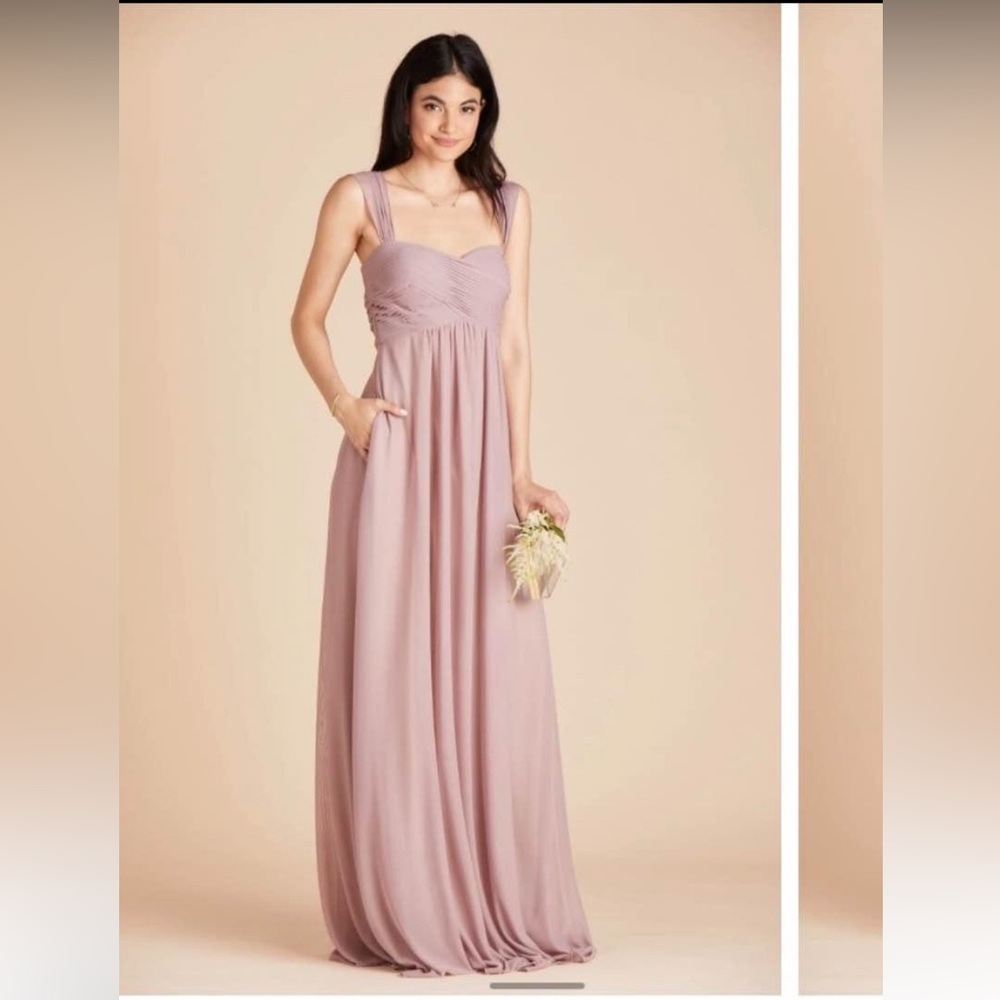 NWT BIRDY GREY Maria convertible dress - Mauve Maxi Bridemaid mesh Dress size M